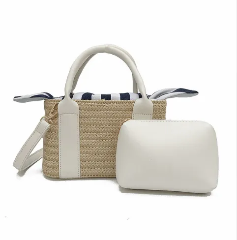 Summer Beach Straw Handbag and Purse