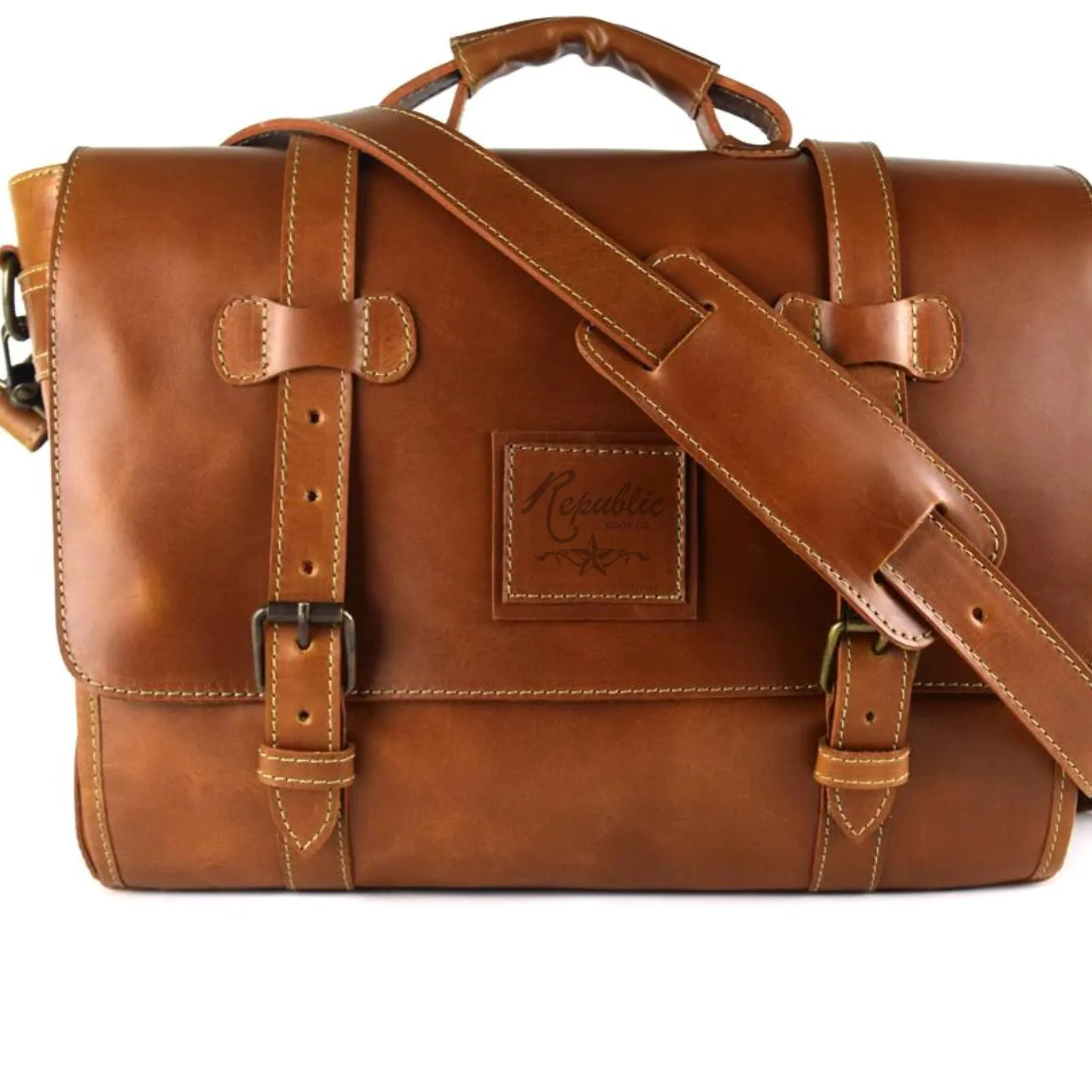 Texas Briefcase - Hickory Calf