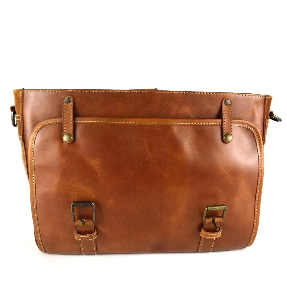 Texas Briefcase - Hickory Calf