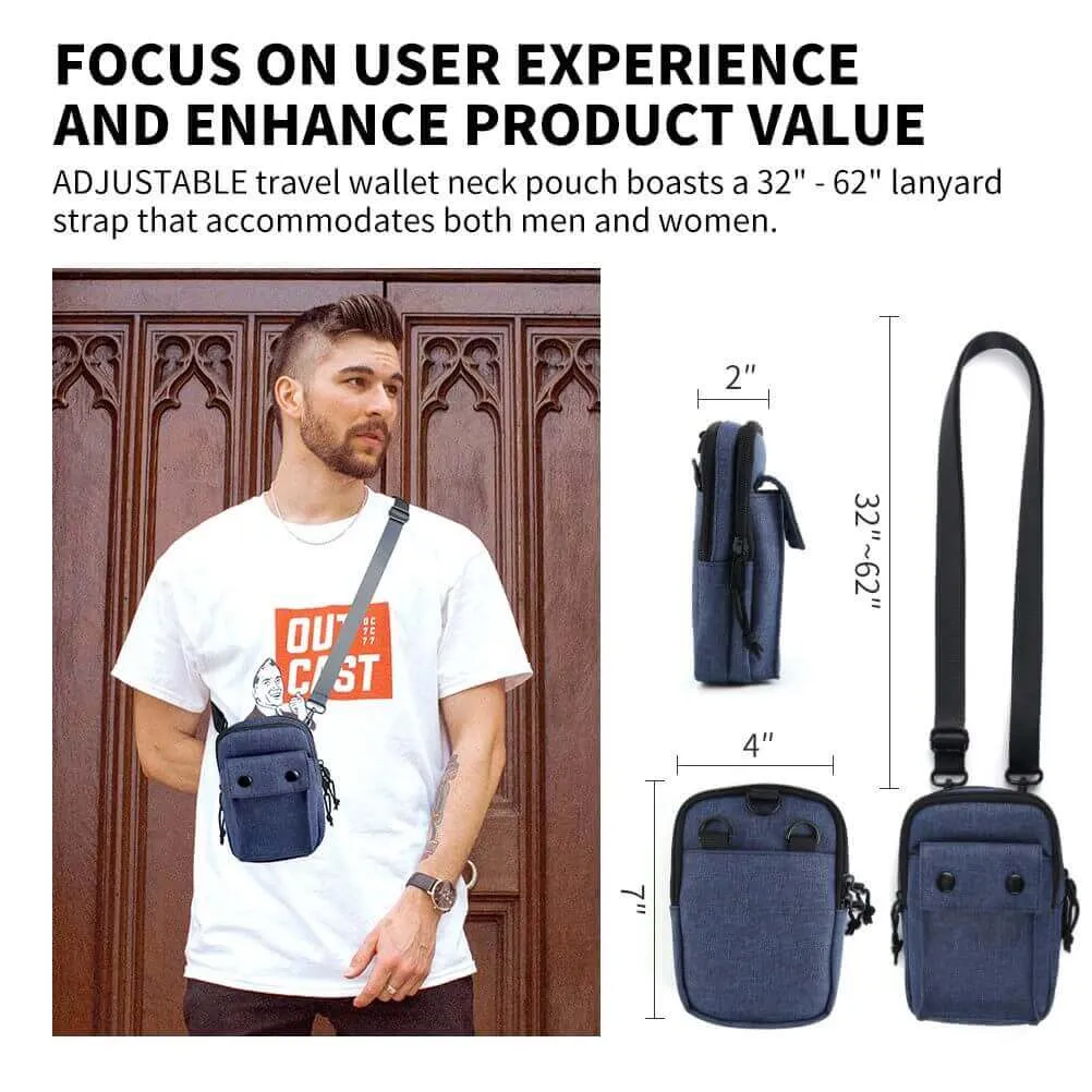 Versatile RFID Travel Crossbody Bag | Water-Resistant & Secure