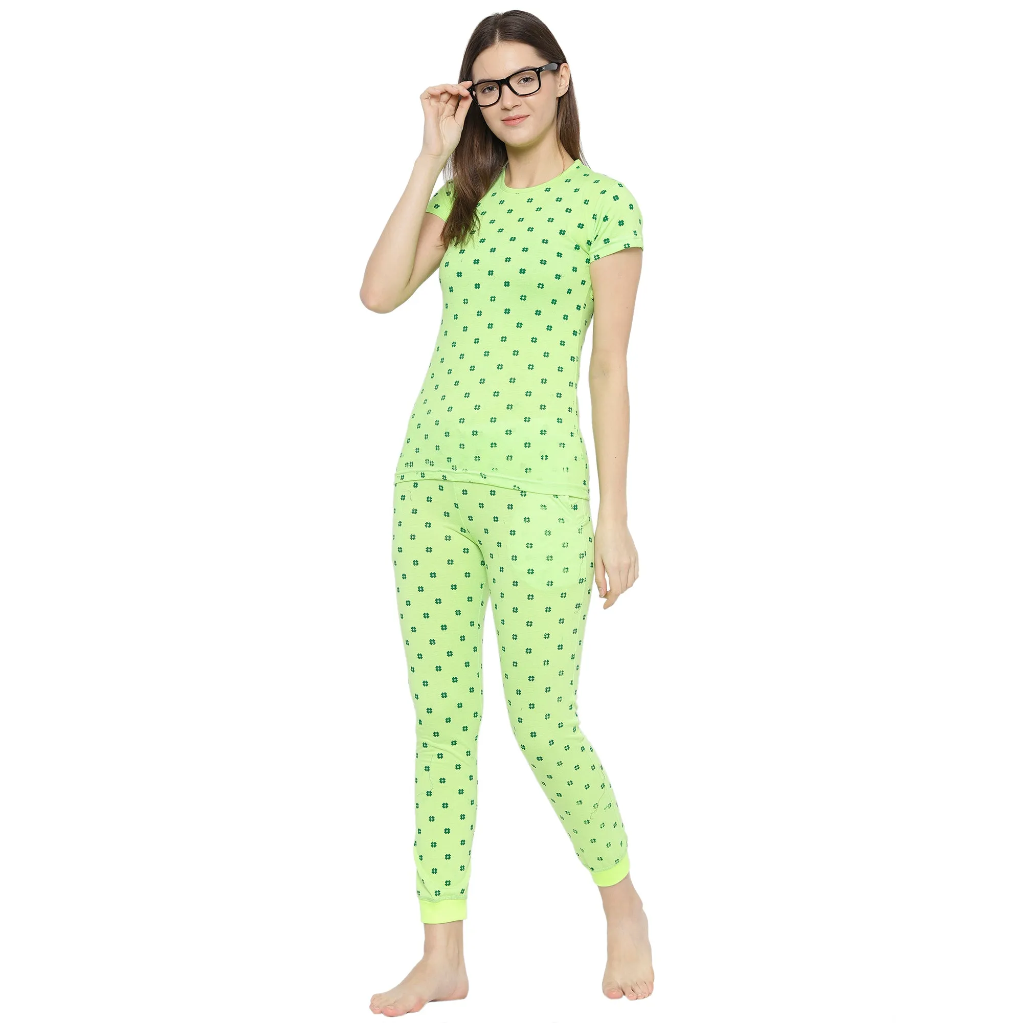 Vimal Jonney Green Women's Night Suit