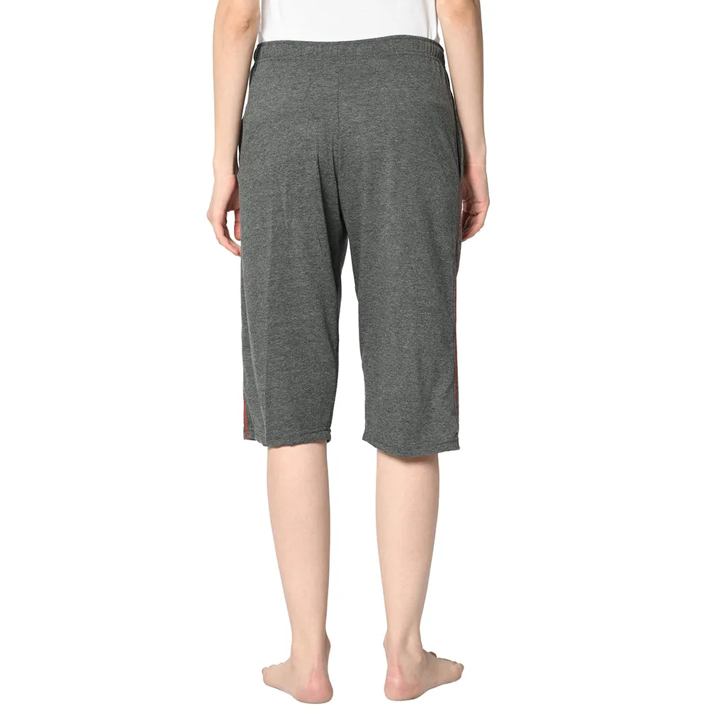 Vimal Jonney Grey 3/4th Capri For Women's