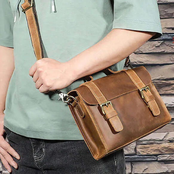 Vintage Leather Crossbody Bag NZ - Unisex Style