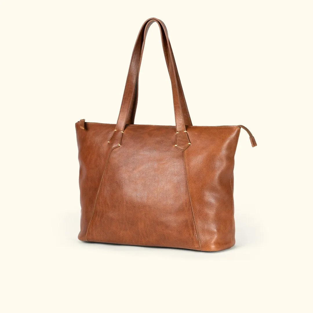 Walker Leather Tote Bag | Rustic Tan