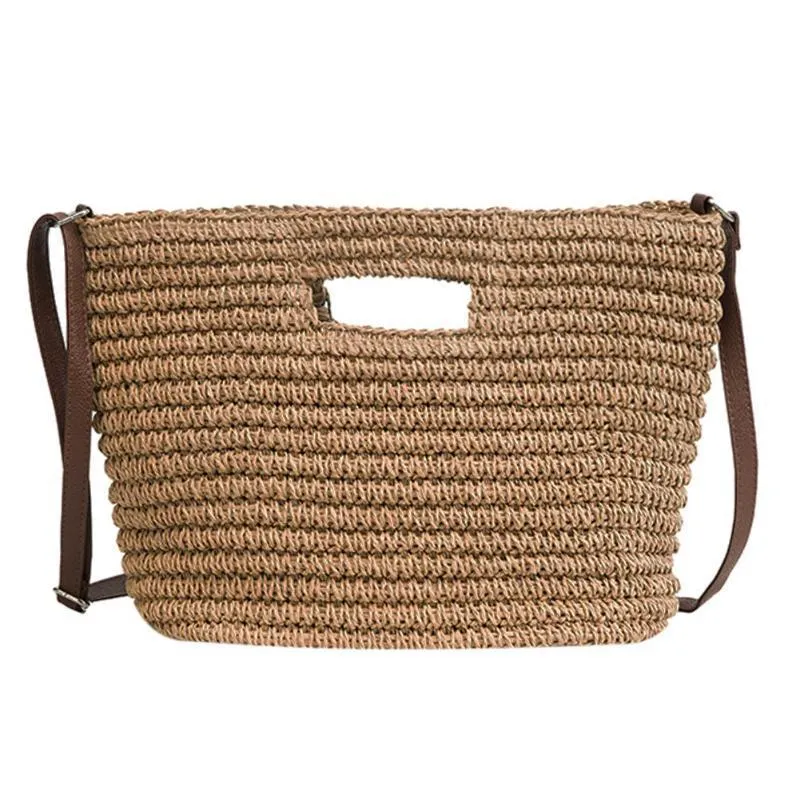 Weave Straw Braided Shoulder Tote Bag