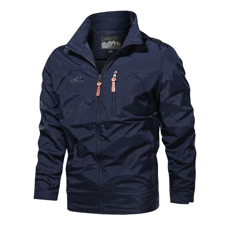 WINDPROOF AND WATERPROOF OUTDOOR HOODED JACKET FOR MEN