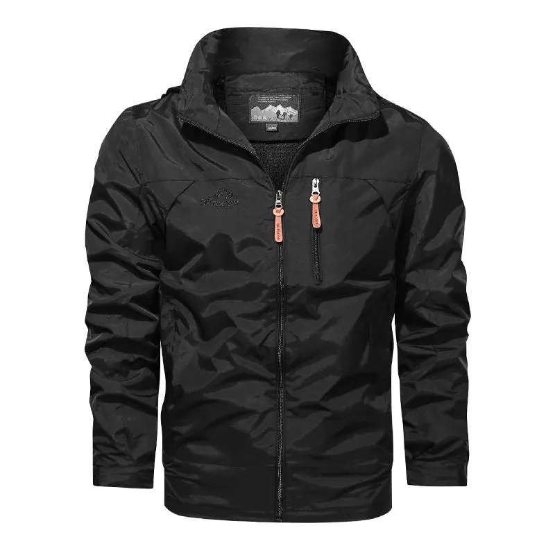 WINDPROOF AND WATERPROOF OUTDOOR HOODED JACKET FOR MEN