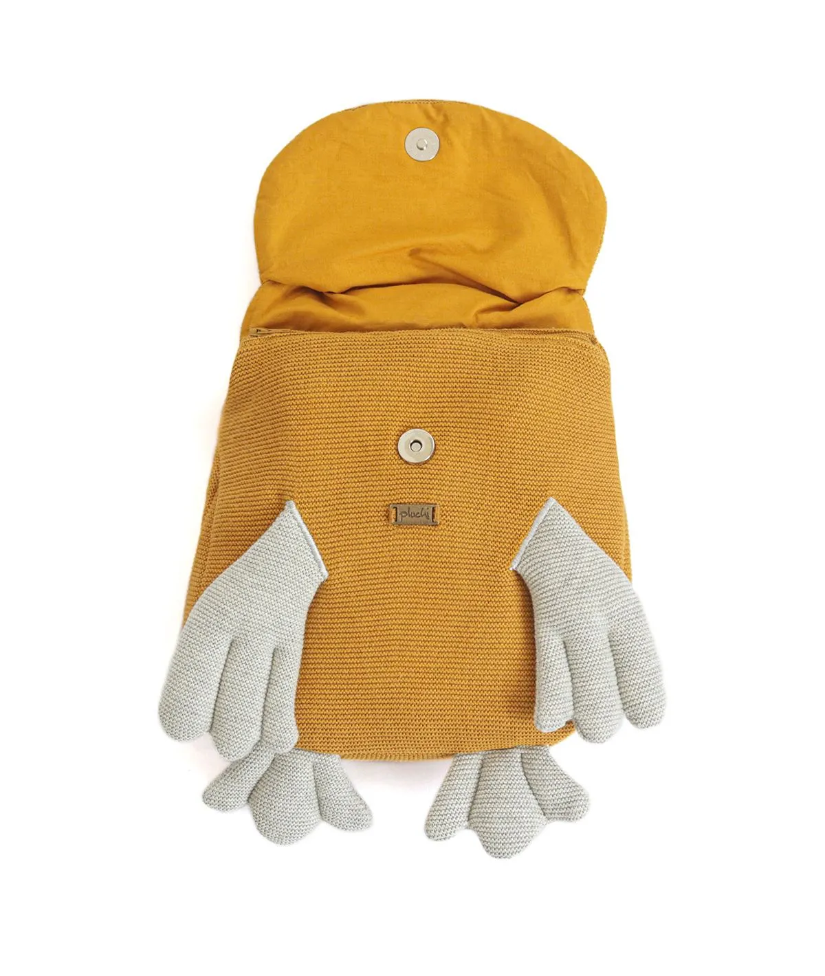 Wise Mr.Owl Kids Carry Bag in Mustard & Vanilla Grey Color