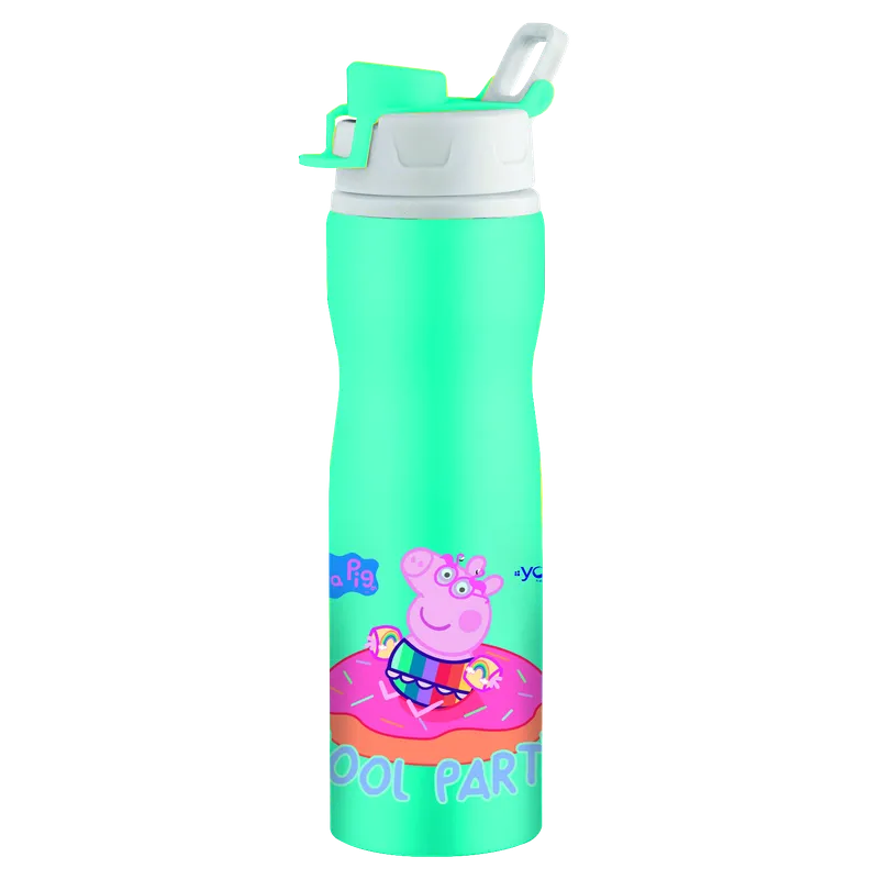 Youp Stainless Steel Green Color Peppa Pig Kids Water Bottle TUKTUK  -750 ml